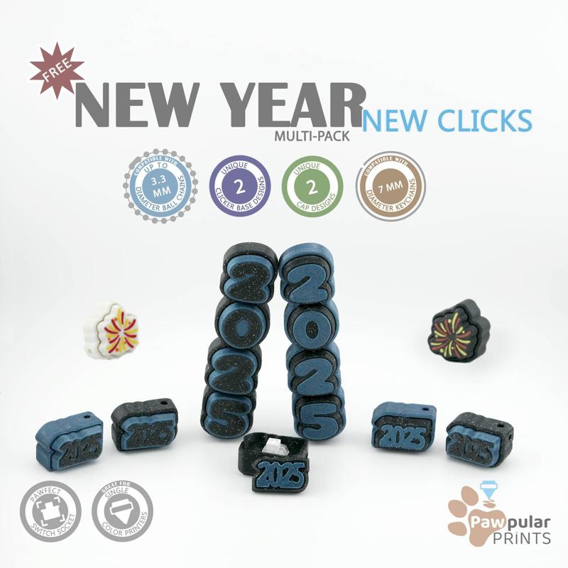 NEW YEAR, NEW CLICKS MULTI-PACK - FIDGET KEYCHAIN [PRIVATE USE ONLY] 🥳🎆