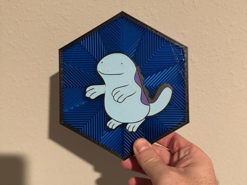 #195 Quagsire Hex Wall Art