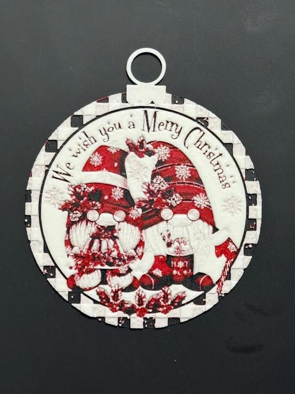 christmas christmas ball with 2 gnomos