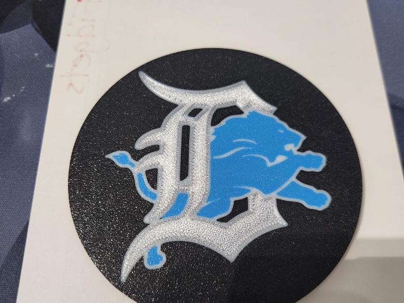 Detroit Lions jumping through D Coaster set