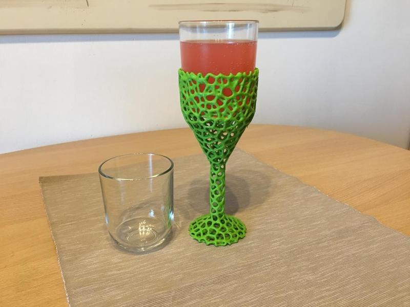 Nutella Wine glass Voronoi Style 