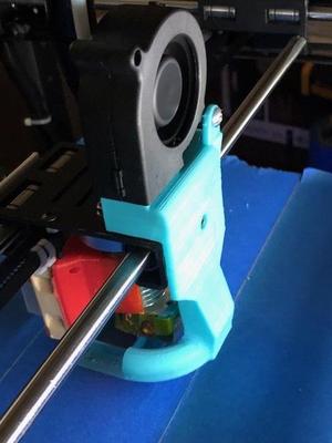 Semi-circular e3d/j-head fan duct cooler for Flying Bear P905