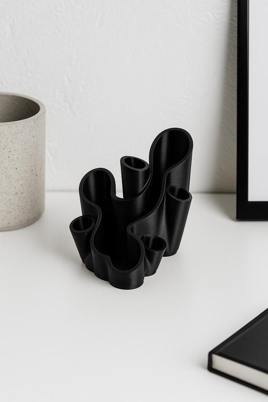Coral Flow Organizer – Modern Fluid Desk Storage