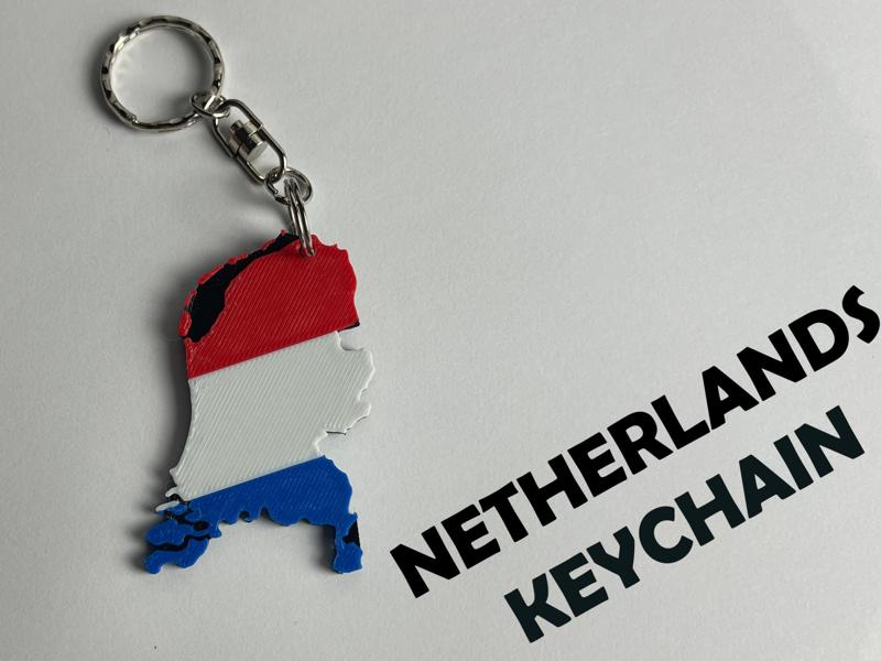 Netherlands Keychain – Country Silhouette