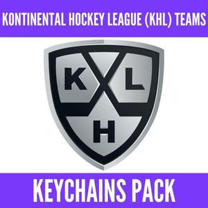 Kontinental Hockey League (KHL) Teams - Keychains Pack