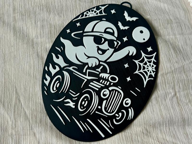 Hot Rod Haunter | Halloween Door Hanger