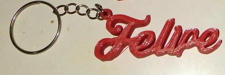 Keyring felipe cursive