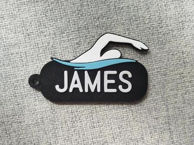 Swimmer name tag generator - James