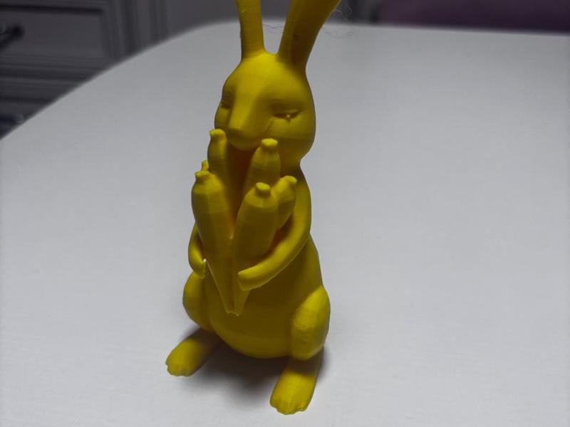 Easter bunny holding carrots