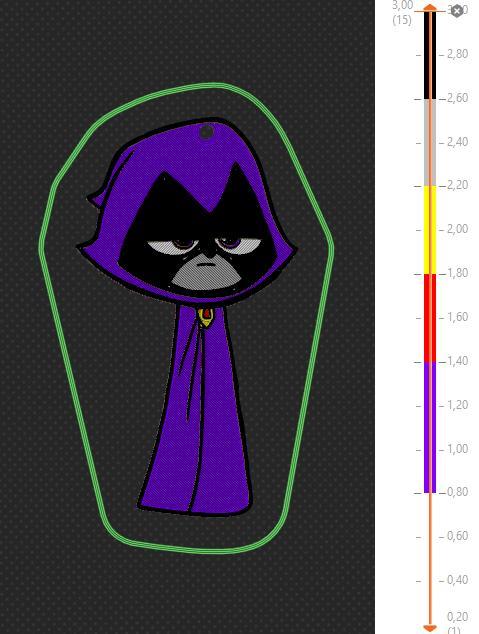 Raven Keychain (Teen Titans in Action)