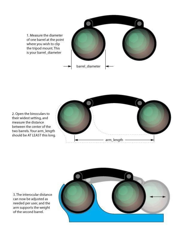 Parametric Heavy Duty Binocular Tripod Mount