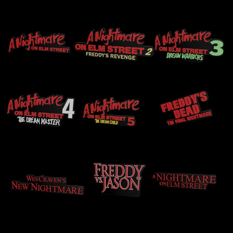 3D MULTICOLOR LOGO/SIGN - Freddy Krueger Movie Titles Megapack
