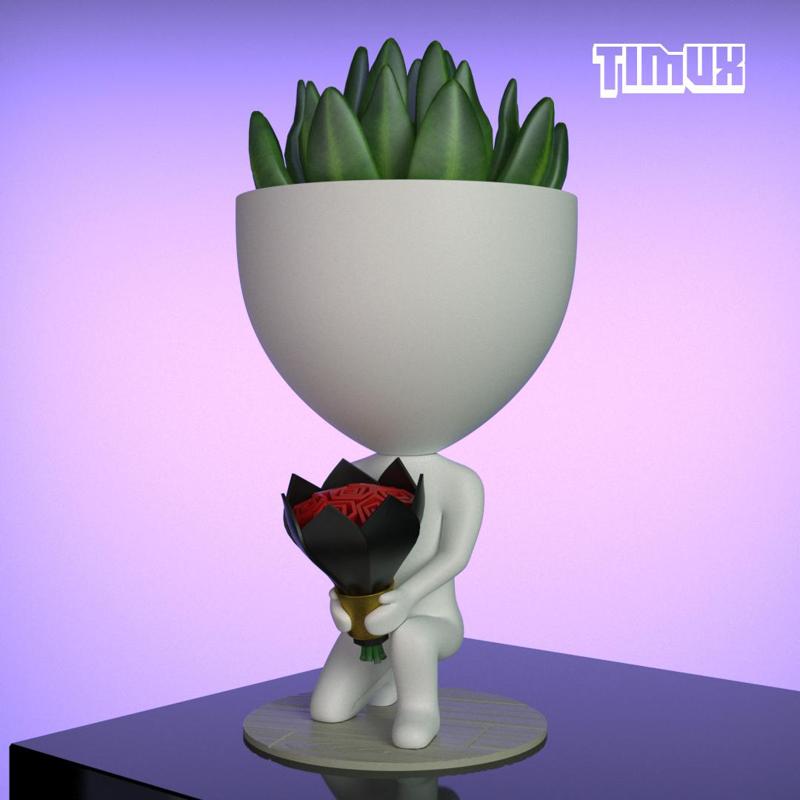 ROBERT PLANT WITH A BOUQUET OF ROSES