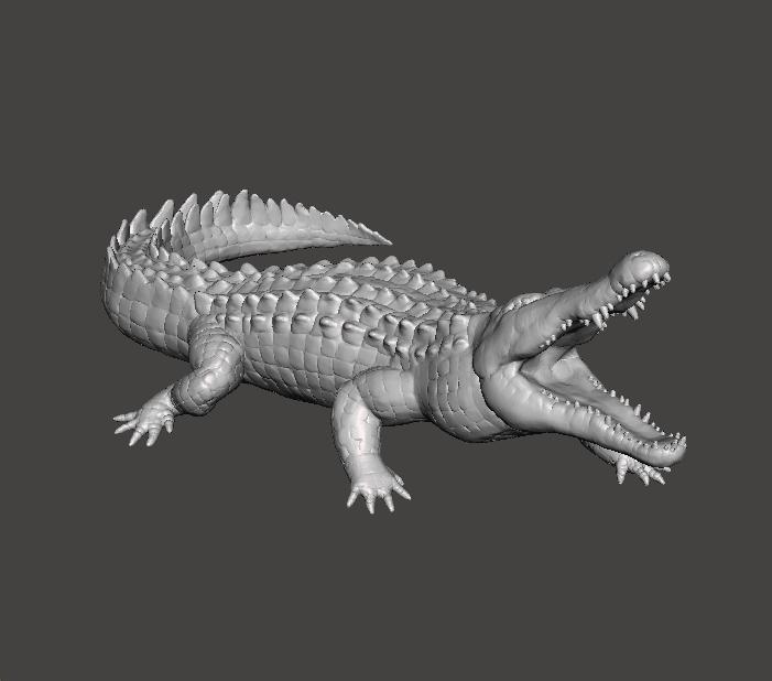 CROCODILE REALISTIC FIGURE MODEL ANIMAL CREATURE WILDLIFE RPG