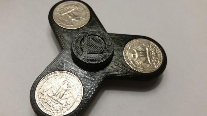 Small League of Legends Icon Hand Spinner with Quarter weights Customizable 