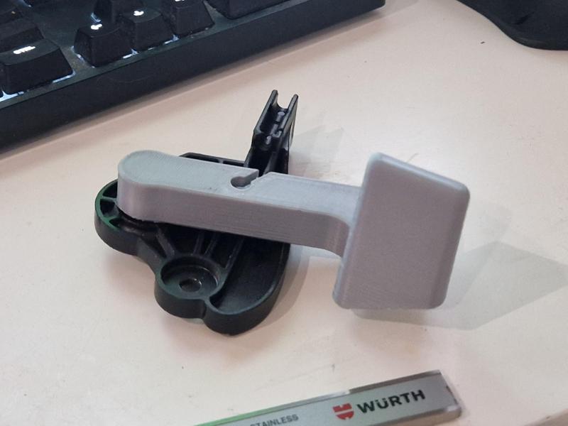 Audi A4 hood latch lever