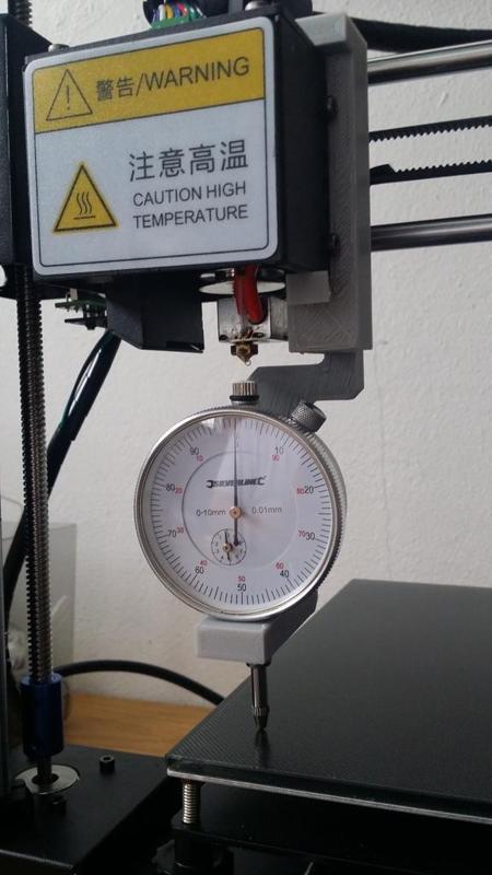 Messuhr Halter fuer Anycubic I3 Mega