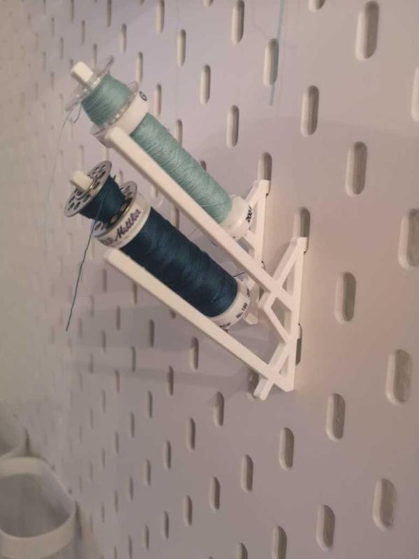 Thread spool holder for IKEA Skadis