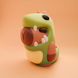 Capibara Dinosaur Costume Figure
