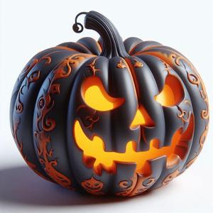 Glowing Gothic Pumpkin 3D Model For Printing
