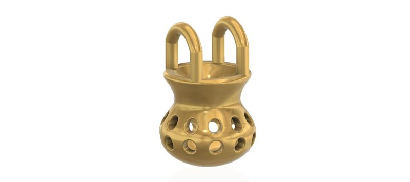 neck pendant for incense bison thyme odor men-attractive grass v03 3d-print and cnc