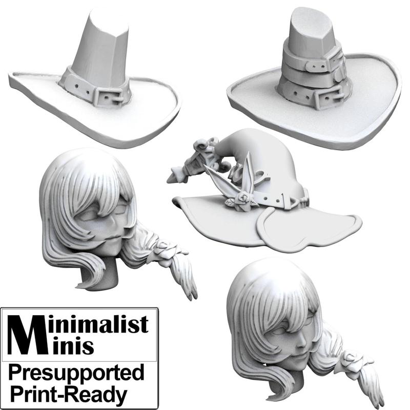 Anime Heads Bit For Miniature Wargame Pack 10