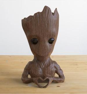 Groot flower pot, printed in place, Marvel hero
