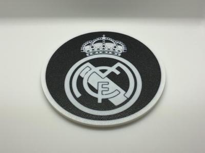 Real Madrid Badge Coaster - Black and White