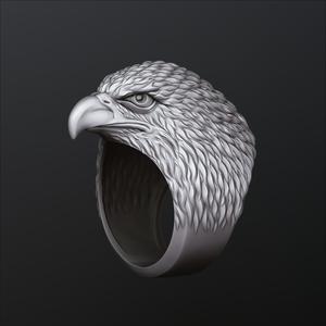 Eagle Head Ring 3D print model