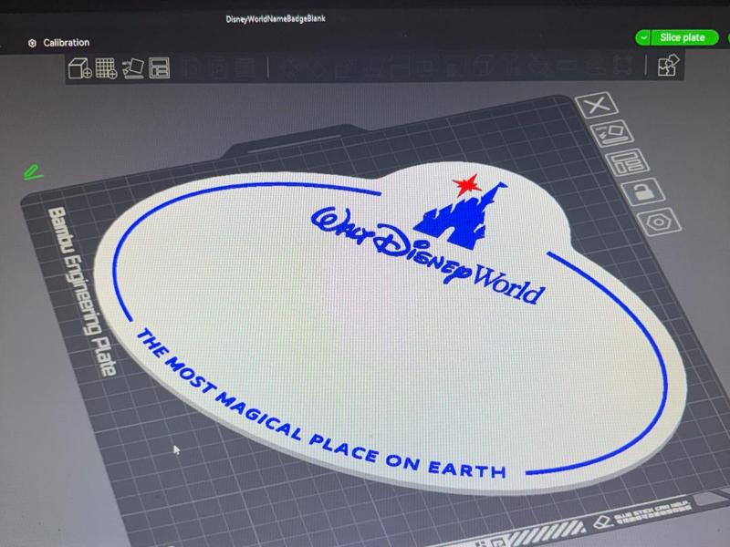 Blank Disney World Name Badge