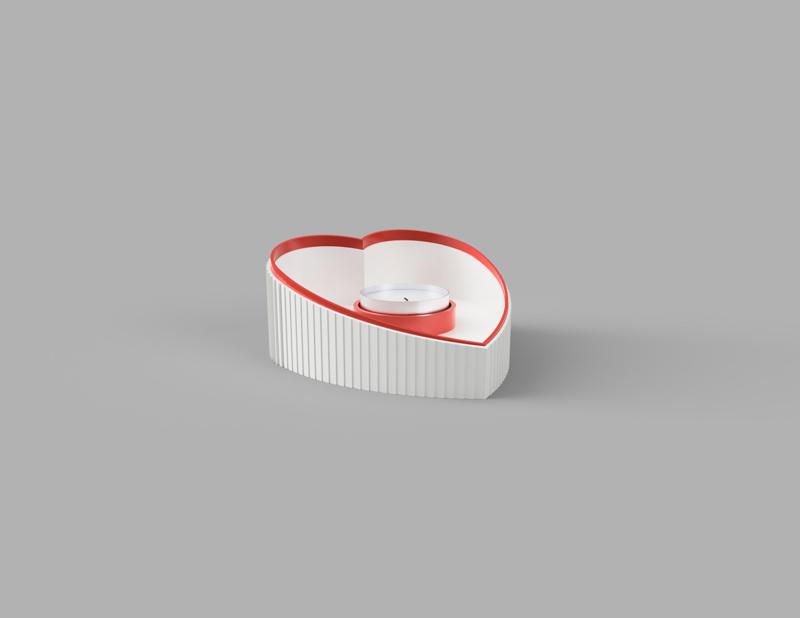 Love-Glow: Heart Tea Light Holder for Romantic Breakfasts