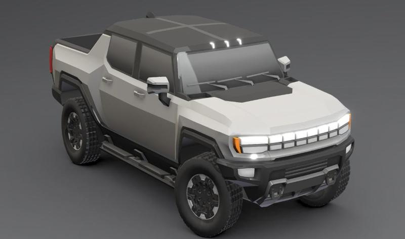 Two-Tone GMC Hummer EV on Display