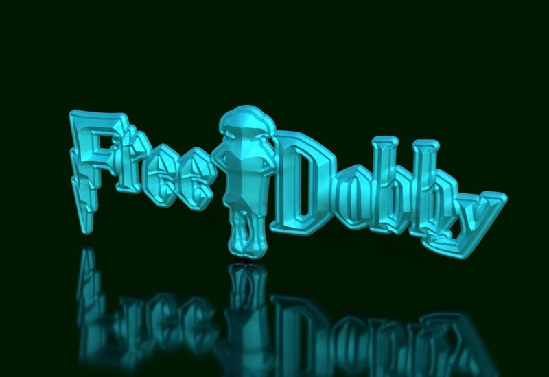 Free Dobby: Sign with Elf Silhouette