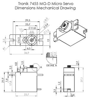 Tronik 7455 MG-D Micro Digital Servo