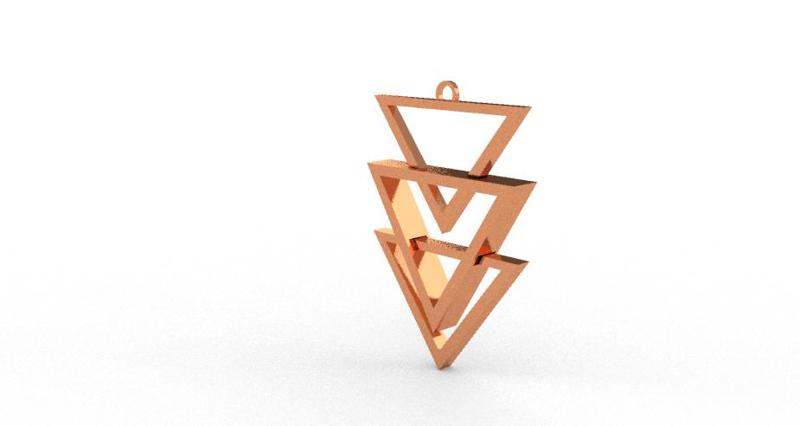GEOMETRIC PENDANT EARRINGS
