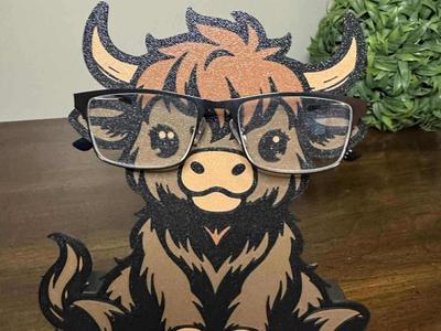 Cute Highland Cow Glasses Holder