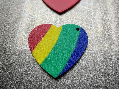 RAINBOW HEART PENDANT OR EARRING