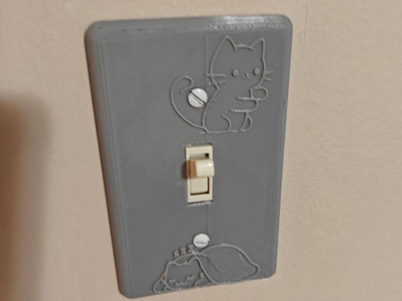 Cute Kitty Light Switch Cover