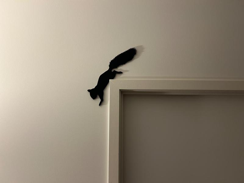 Balancing Squirrel Silhouette
