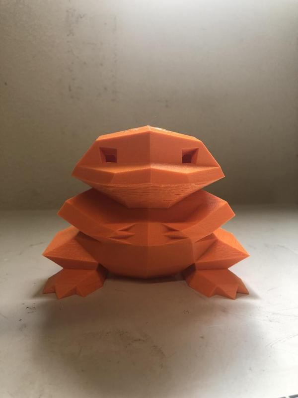 Low Poly Charmander remix Piggybank (updated screw threads)