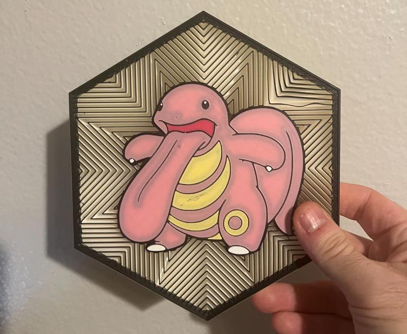#108 Lickitung Hex Wall Art