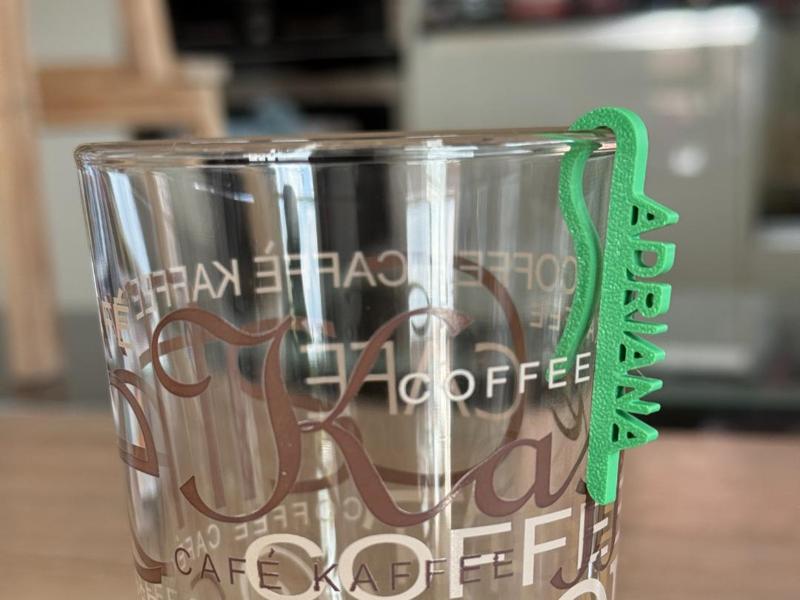 Glass markers - glass markers - glass pendants - names