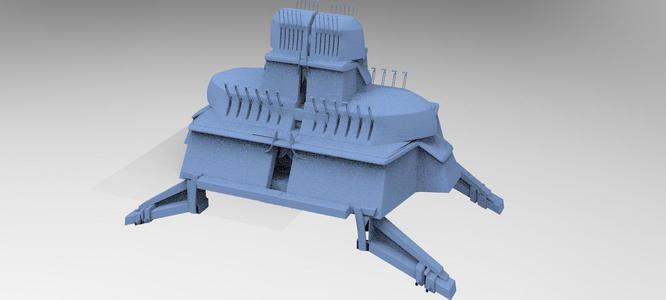 Floating cyberpunk tower 1