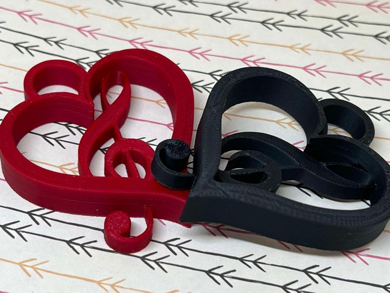 Musical Heart - Keychain