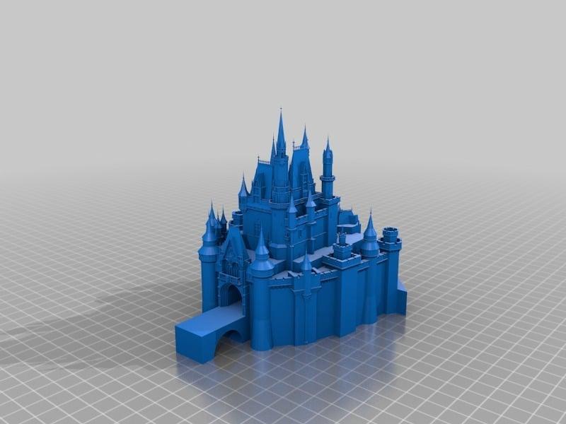 Disney Castle w/ Solid Bridge