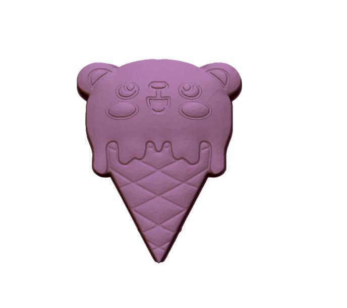 Kawaii Panda Ice Cream Cone STL FILE FOR 3D PRINTING - LASER CNC ROUTER - 3D PRINTABLE MODEL STL MODEL STL DOWNLOAD BATH BOMB/SOAP