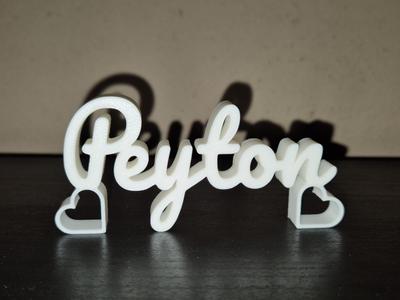 Peyton Name Sign Display Decor