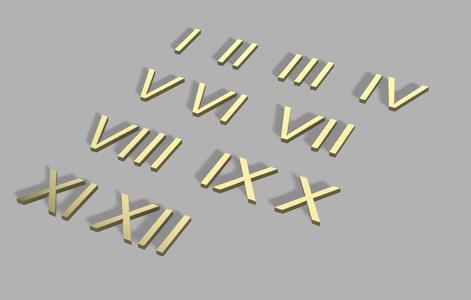 Roman Number 20 mm