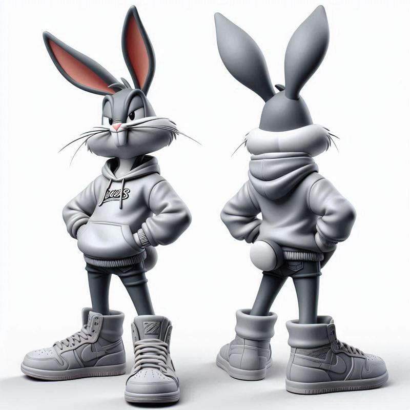 Urban vibes / urban bugs bunny 04 / art toy / fan art / looney tunes / magic makes