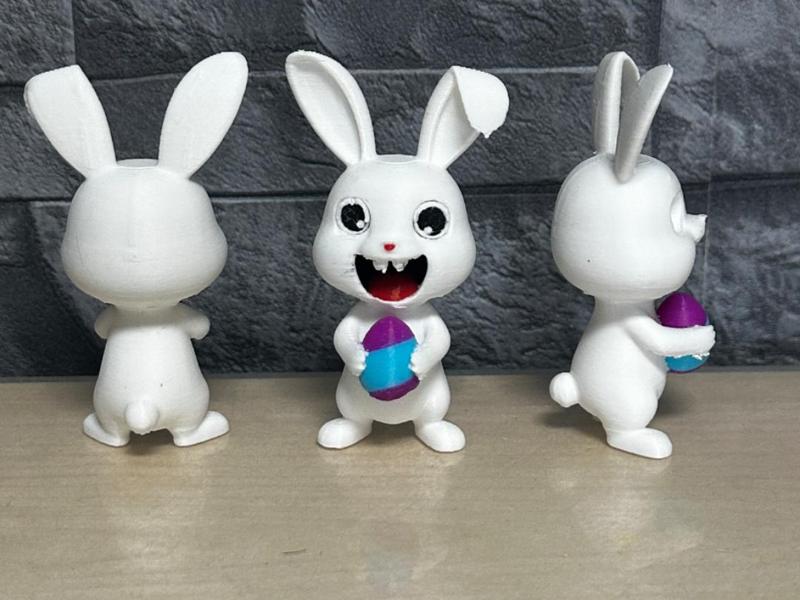 Screaming Easter Bunny with Egg